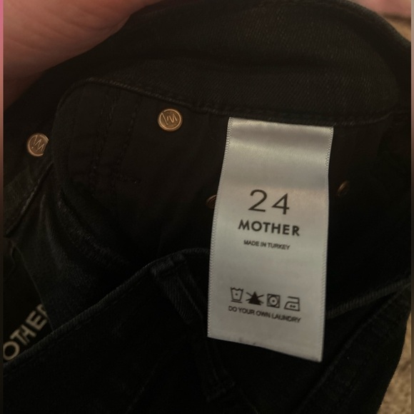 MOTHER | Insider Crop Two Step Fray, Black Wash, Women’s Size 24 - Picture 5 of 11